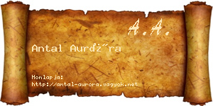 Antal Auróra névjegykártya